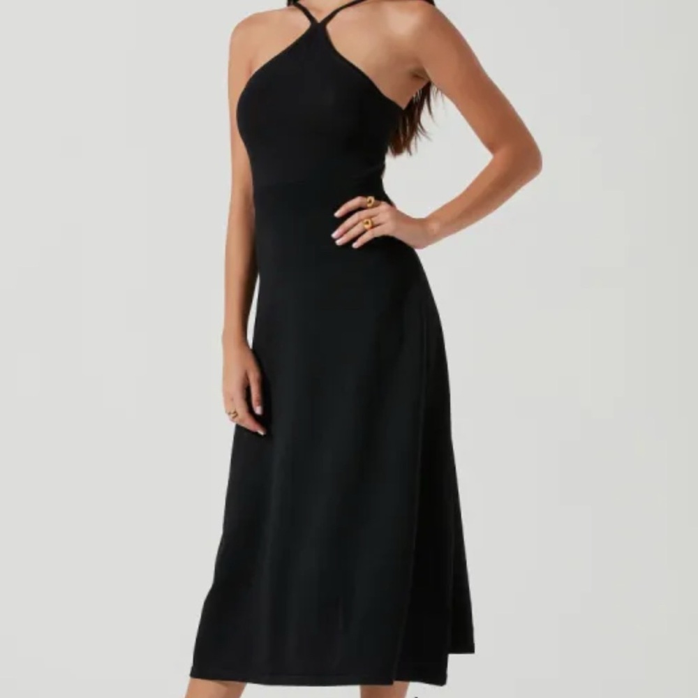 Astr Black Midi Dress